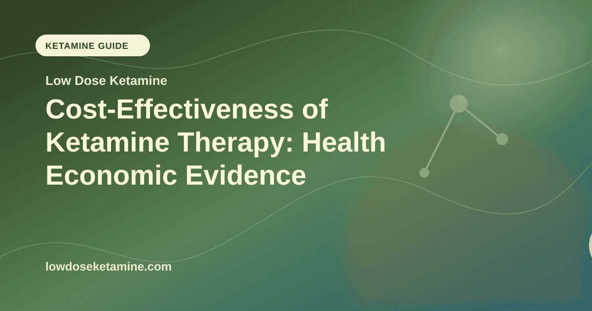 Cost-Effectiveness of Ketamine Therapy: Health Economic Evidence article visual for Low Dose Ketamine
