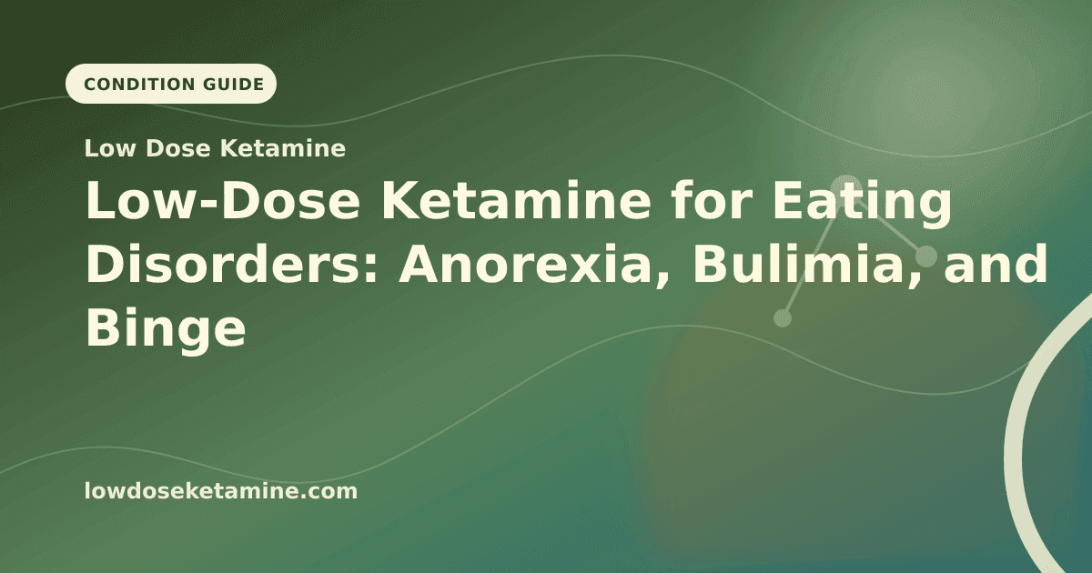Low-Dose Ketamine for Eating Disorders: Anorexia, Bulimia, and Binge Eating article visual for Low Dose Ketamine