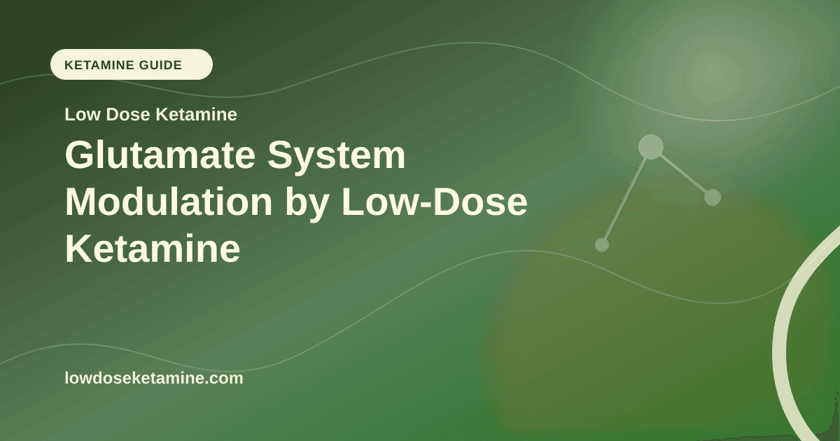 Glutamate System Modulation by Low-Dose Ketamine article visual for Low Dose Ketamine