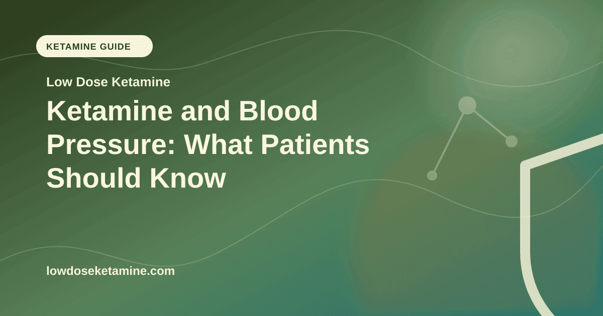 Ketamine and Blood Pressure: What Patients Should Know article visual for Low Dose Ketamine