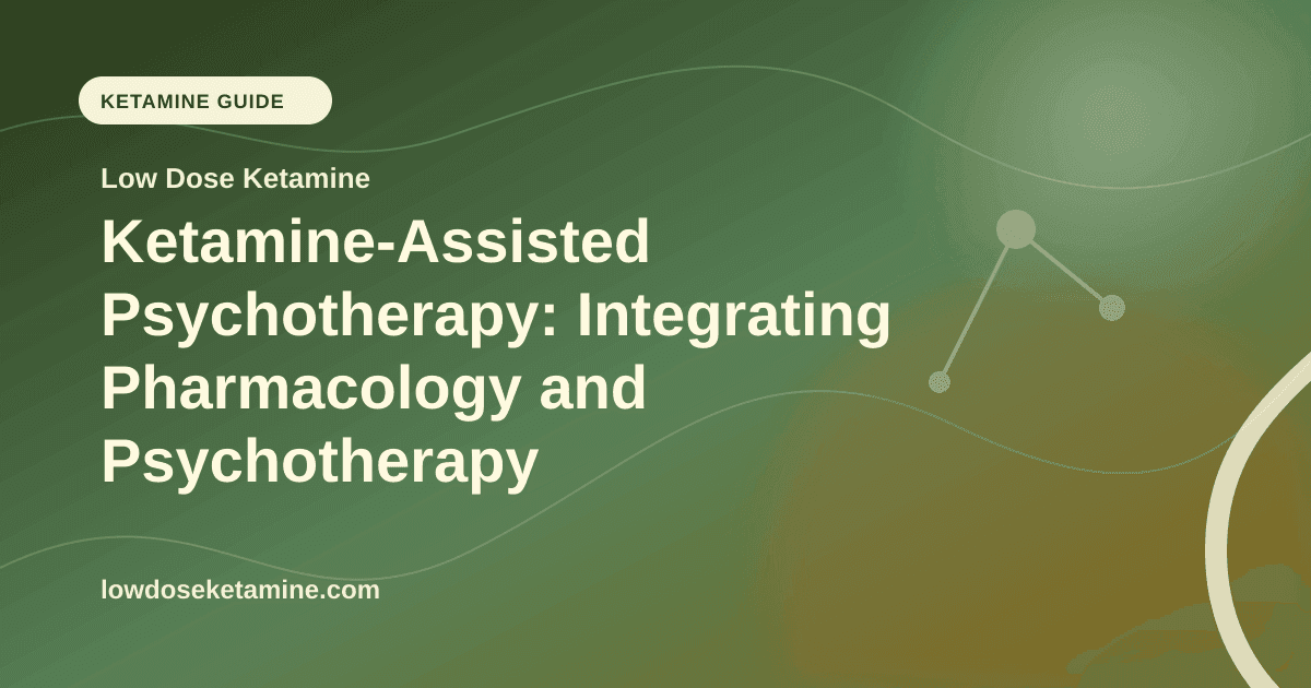 Ketamine-Assisted Psychotherapy: Integrating Pharmacology and Psychotherapy article visual for Low Dose Ketamine