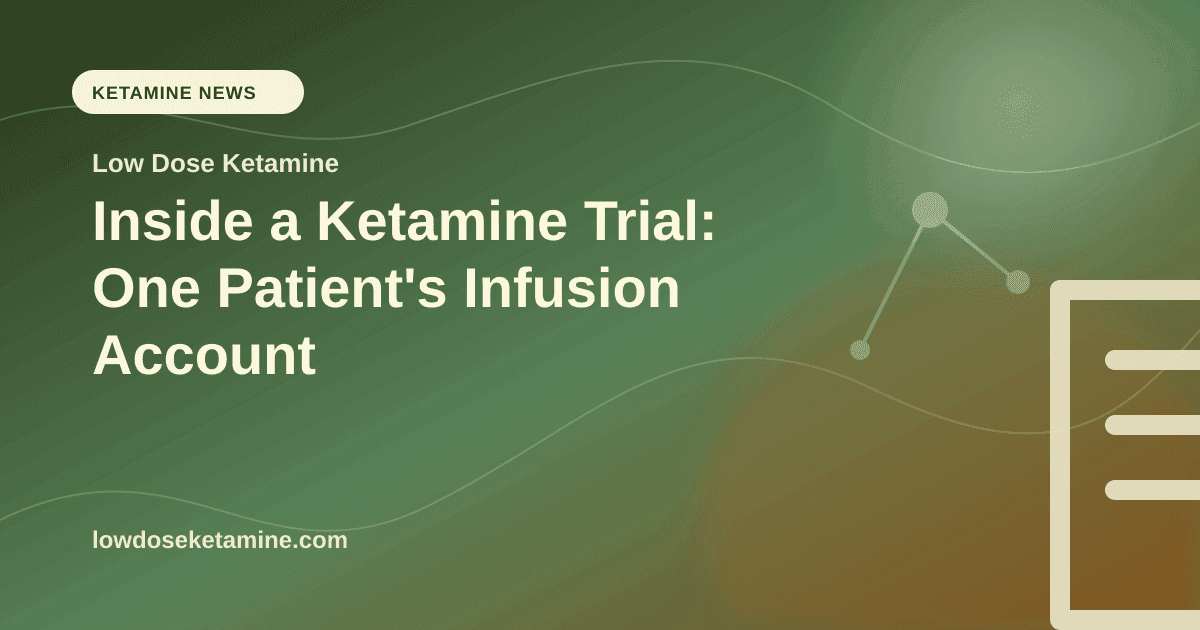 Inside a Ketamine Trial: One Patient's Infusion Account article visual for Low Dose Ketamine