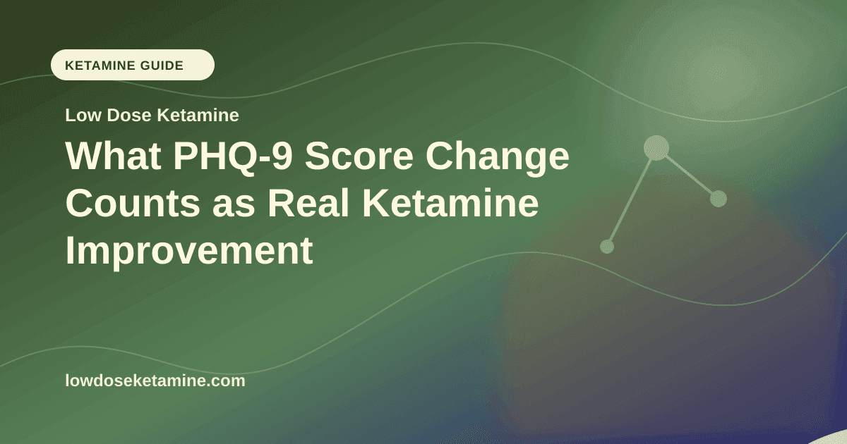 What PHQ-9 Score Change Counts as Real Ketamine Improvement article visual for Low Dose Ketamine