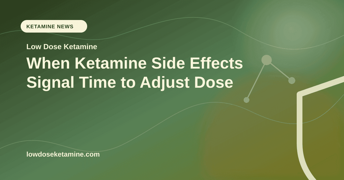 When Ketamine Side Effects Signal Time to Adjust Dose article visual for Low Dose Ketamine