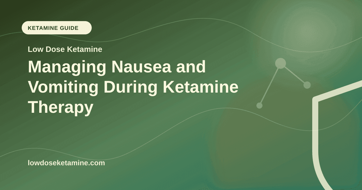 Managing Nausea and Vomiting During Ketamine Therapy article visual for Low Dose Ketamine