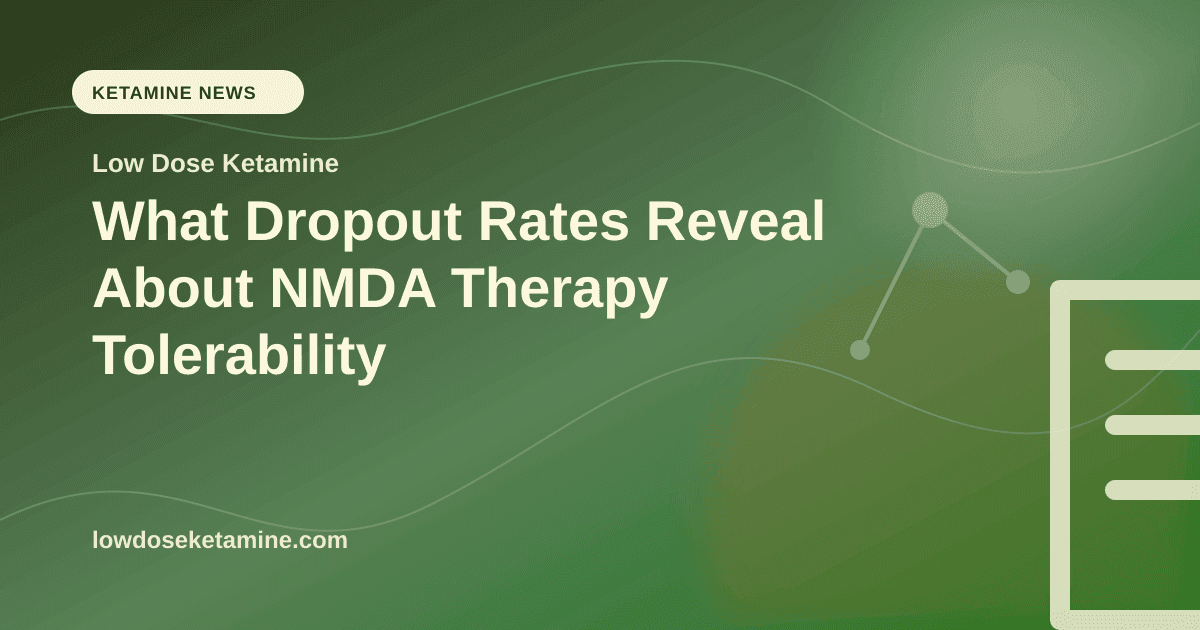 What Dropout Rates Reveal About NMDA Therapy Tolerability article visual for Low Dose Ketamine