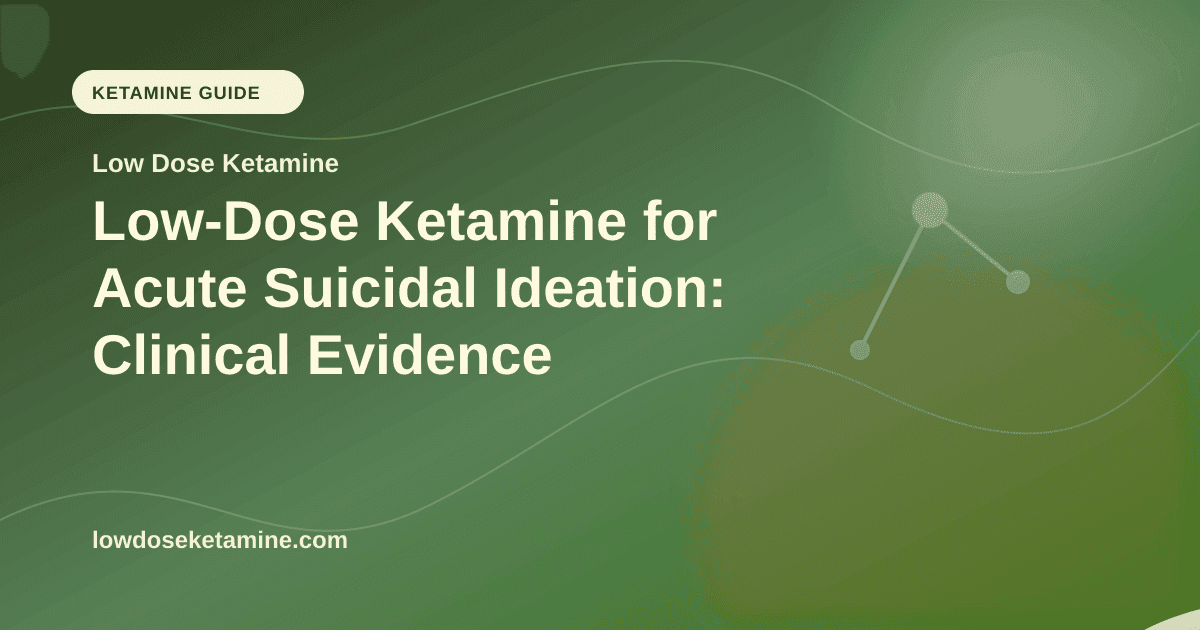 Low-Dose Ketamine for Acute Suicidal Ideation: Clinical Evidence article visual for Low Dose Ketamine
