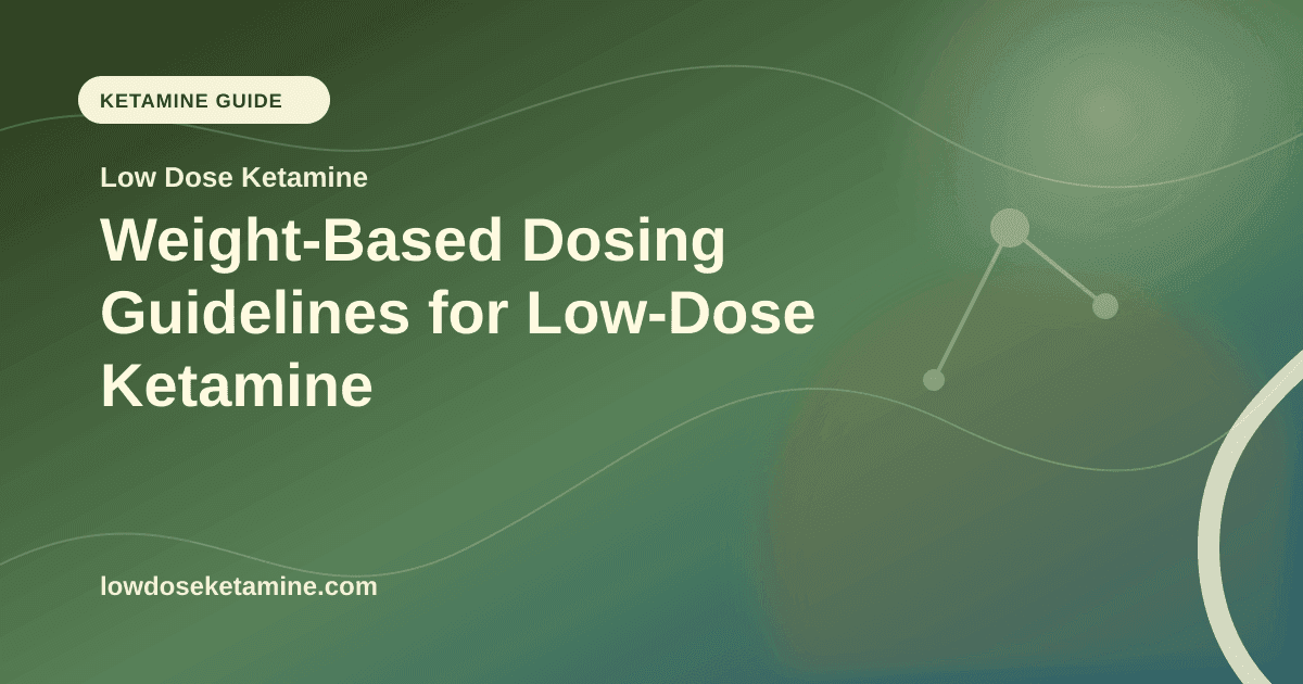 Weight-Based Dosing Guidelines for Low-Dose Ketamine article visual for Low Dose Ketamine
