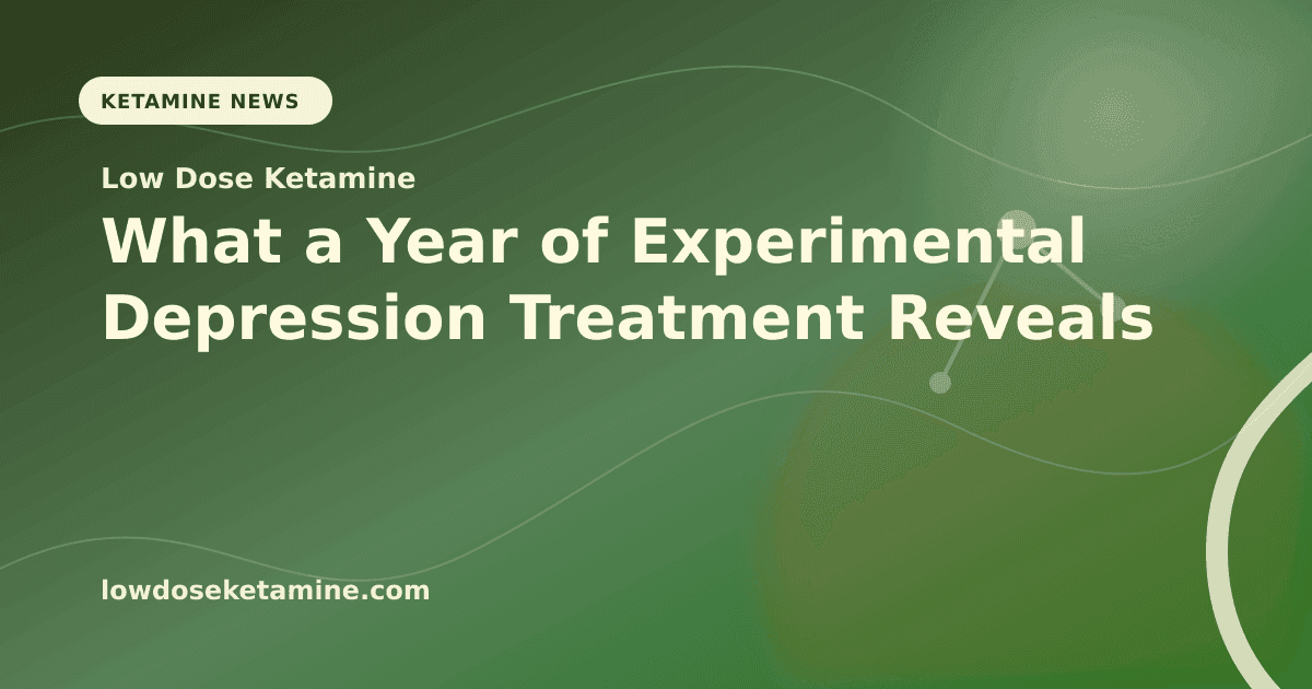 What a Year of Experimental Depression Treatment Reveals article visual for Low Dose Ketamine