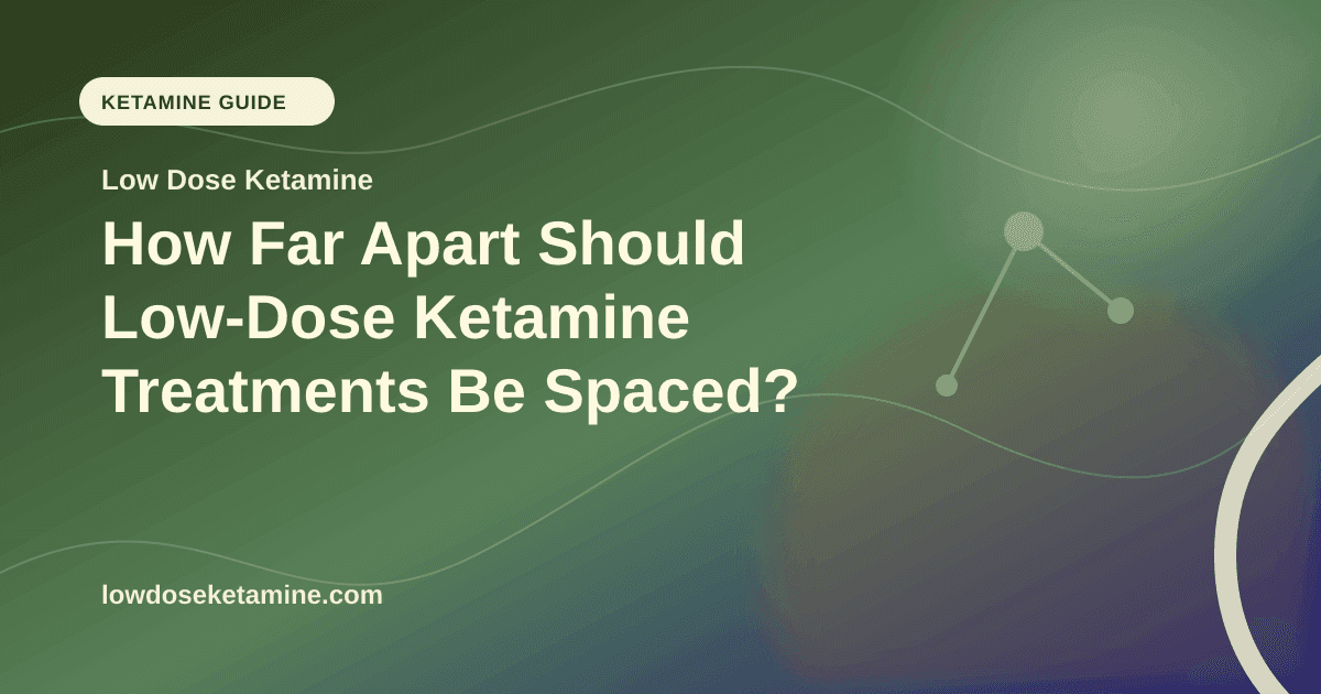 How Far Apart Should Low-Dose Ketamine Treatments Be Spaced? article visual for Low Dose Ketamine
