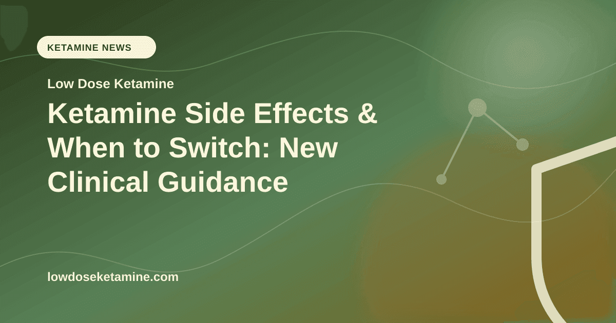 Ketamine Side Effects & When to Switch: New Clinical Guidance article visual for Low Dose Ketamine