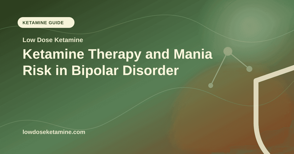 Ketamine Therapy and Mania Risk in Bipolar Disorder article visual for Low Dose Ketamine