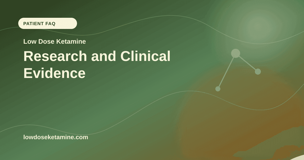 Research and Clinical Evidence article visual for Low Dose Ketamine