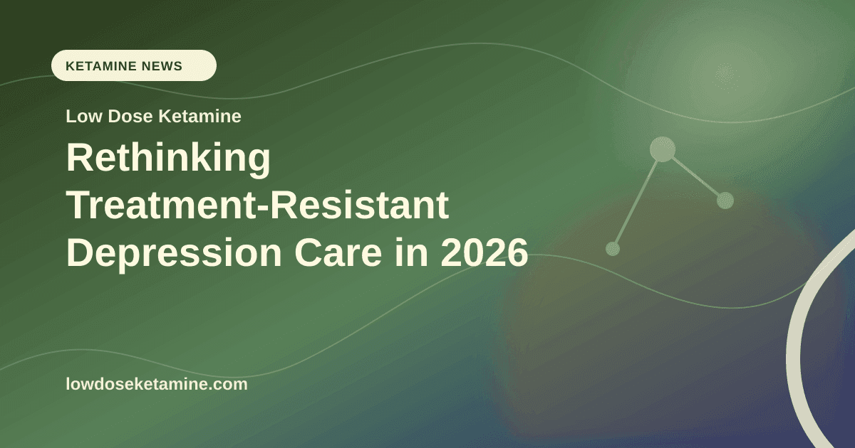 Rethinking Treatment-Resistant Depression Care in 2026 article visual for Low Dose Ketamine